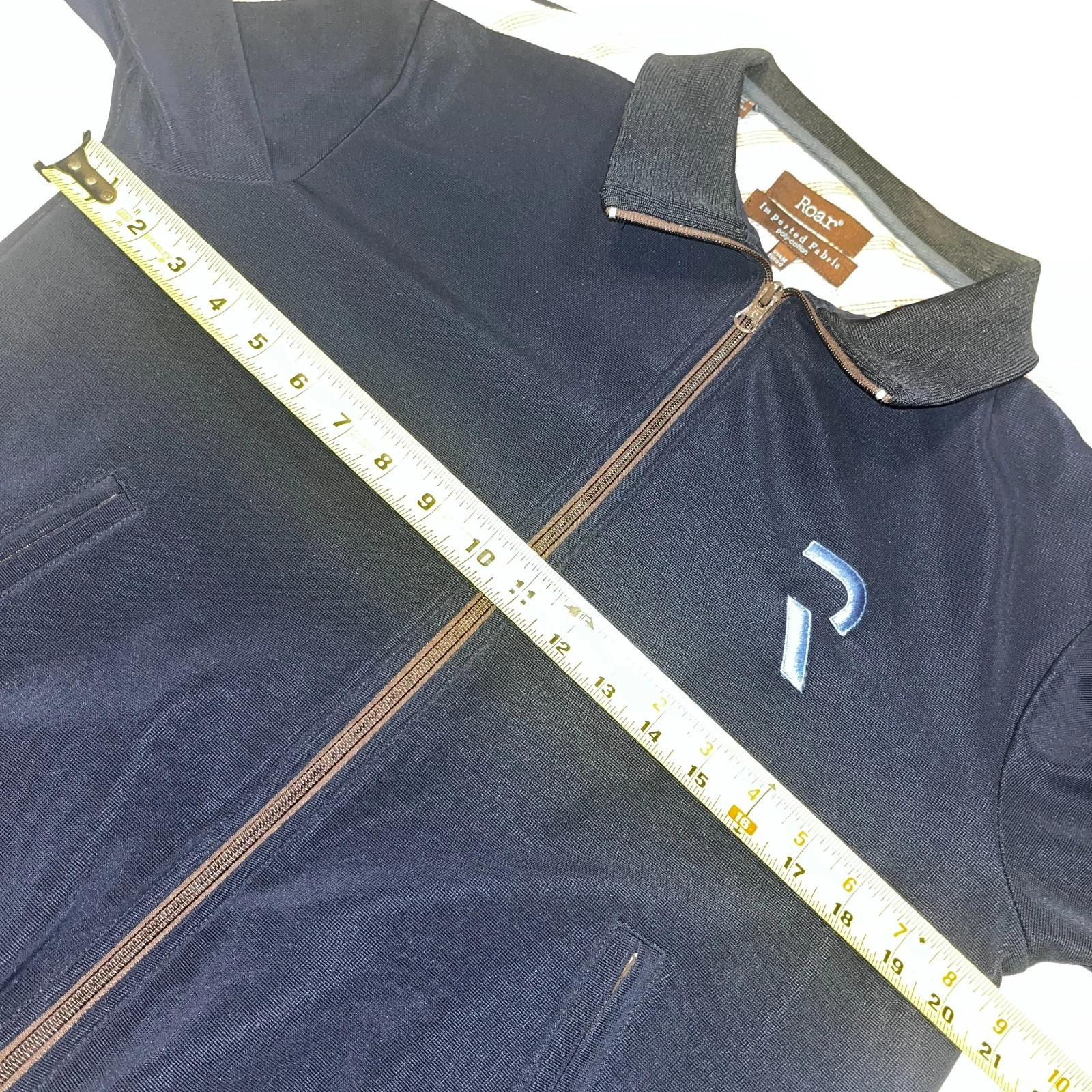 Roar imported fabric men's full zip jacket size medium - product detail image 5