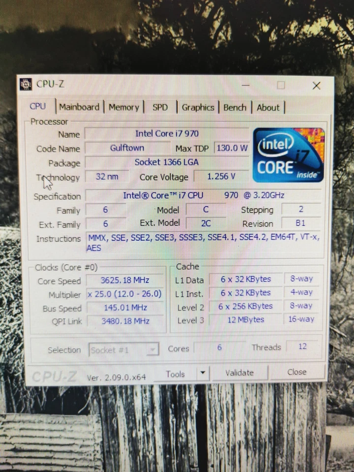 P6X59D-E Motherboard with 12GB mem and I7 970 CPU. no other items included. - Image 2 of 4