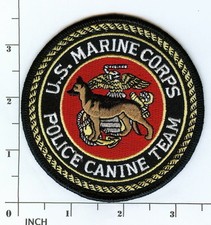 ¡Equipo de canina de la policía militar del USMC! PARCHE COLOR! ¡Marines! ¡Perros de servicio MP! K-9