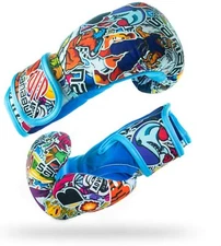  Sanabul Sticker Bomb Kids Boxing Kickboxing Training Gloves 6oz NEW ROAR RAGE