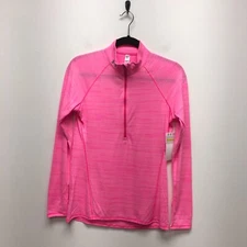 Under Armour Women Pink Long Sleeve Performance HeatGear Fitted Half Zip Shirt S