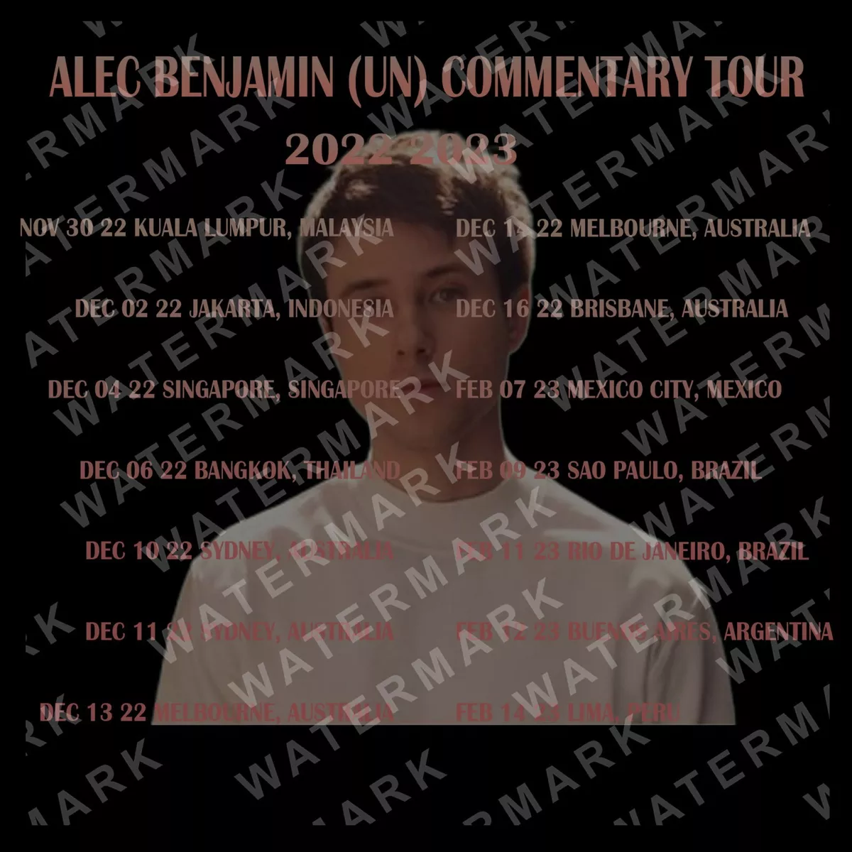 Alec Benjamin Lyrics T-Shirts for Sale