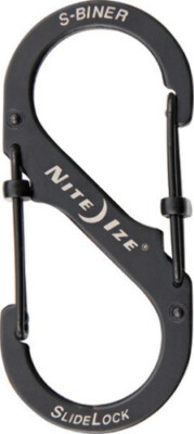 Nite Ize New S-Biner SlideLock #4 Black LSB4-01-R3