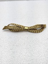 lady ellen gold tone woven bow hair clip