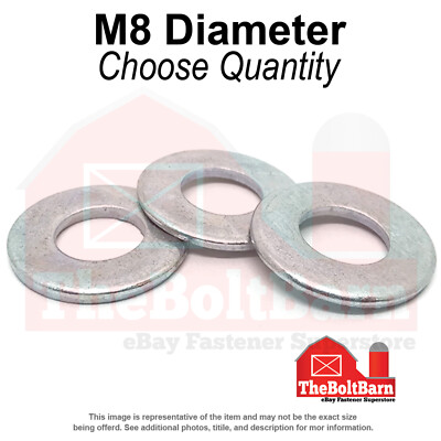 #ad M8 Class 10 Hardened Flat Washers Zinc Clear Pick Quantity $62.08