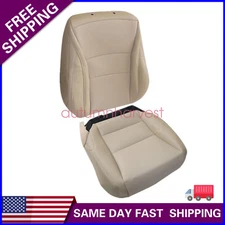 Fits Honda Accord Sedan 2013-17 Front Driver Bottom & Top Leather Seat Cover Tan
