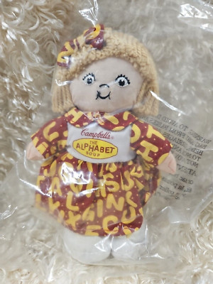 Campbell's Vintage 2001 Stoff Sitzsack Alphabet Suppe Puppe VERSIEGELT!