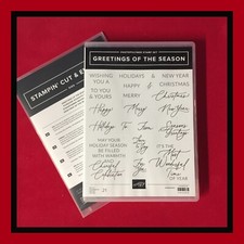Stampin Up GREETINGS OF THE SEASON Stamp Set  DIES   NEW   4846