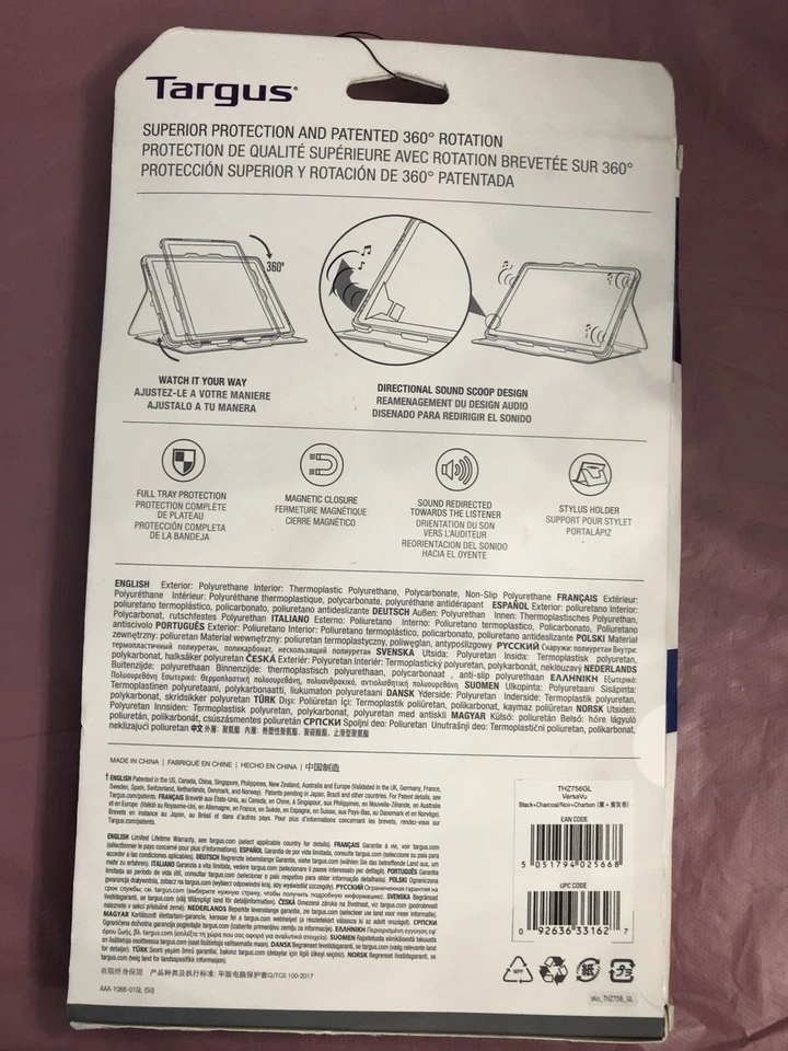 Targus VersaVu 360 Degree Rotating Case For Samsung Galaxy Tab A (2018)Black-New - Image 2 of 3