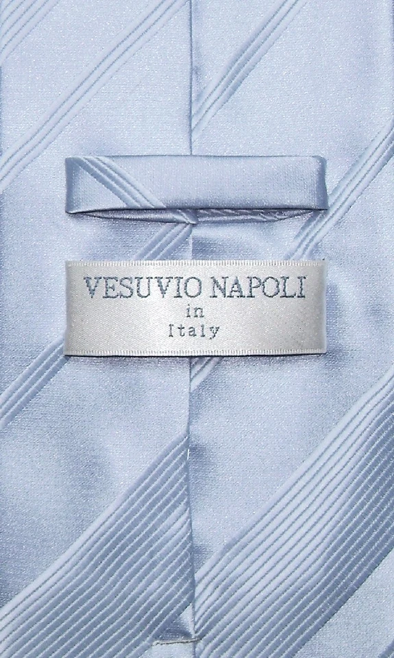 Corbata de cuello Vesuvio Napoli color liso tejido a rayas diseño corbata para esmoquin o traje Foto 2 de 2