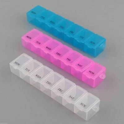 PILLBOX 7 Tage Pille Tablette Vitamin Box Halter Behälter Organizer Spender Aufbewahrung