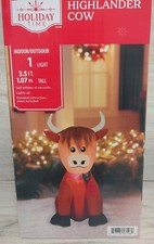 3.5  Holiday Time Airblown Christmas Inflatable Highlander Cow with LED Lights