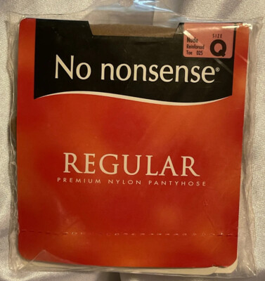No Nonsense Pantyhose Q Regular Nude Reinforced Toe 025 Stocking