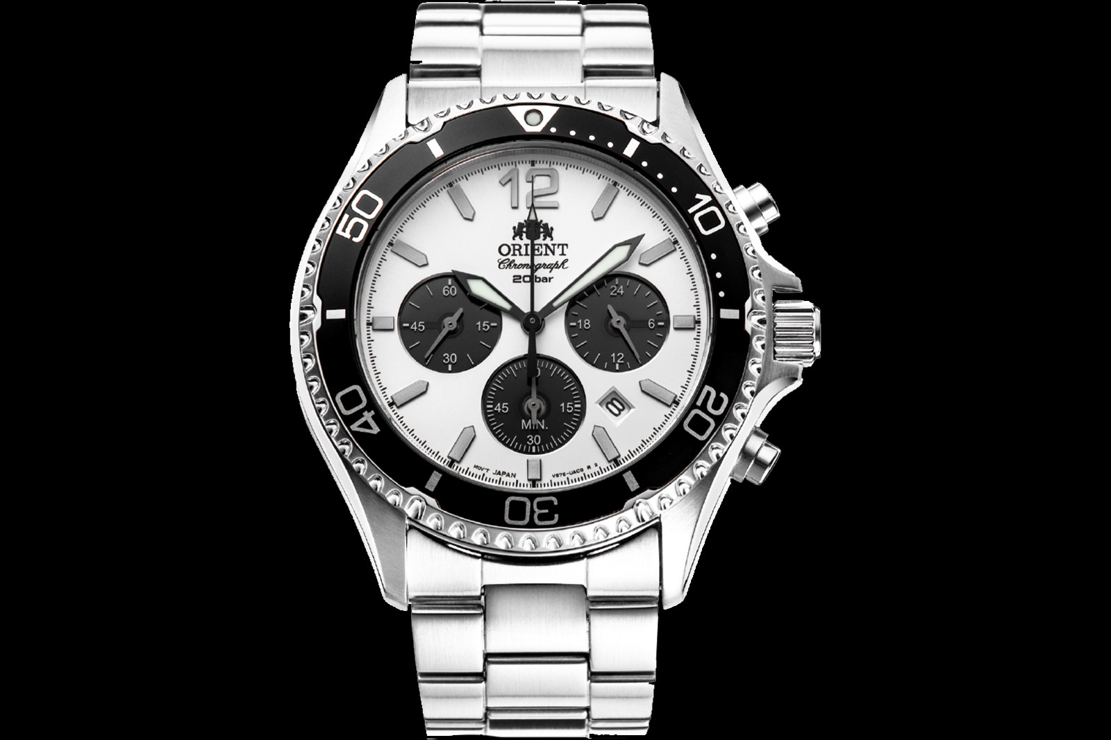 Orient Solar Quartz Panda Chronograph RA-TX0203S10B RA-TX0203S