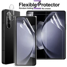 2Set Soft Full Hydrogel Screen Protector/Lens For Samsung Galaxy Z Fold7 6 5 4 3