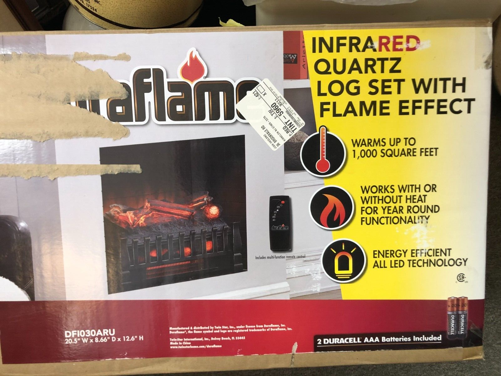 Duraflame DFI030ARU Infrared Quartz Set Heater with Realistic Ember Bed and  Logs | eBay