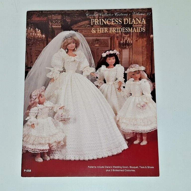 Crochet Collector Costume Princess Diana Wedding Vol. 47 Pattern Doll Dresses | eBay Crochet Collector Costume Princess Diana Wedding Vol. 47 Pattern Doll Dresses | eBay