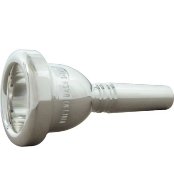 Vincent Bach Large Shank Silver Plated Trombone or Euphonium Mouthpiece - Select