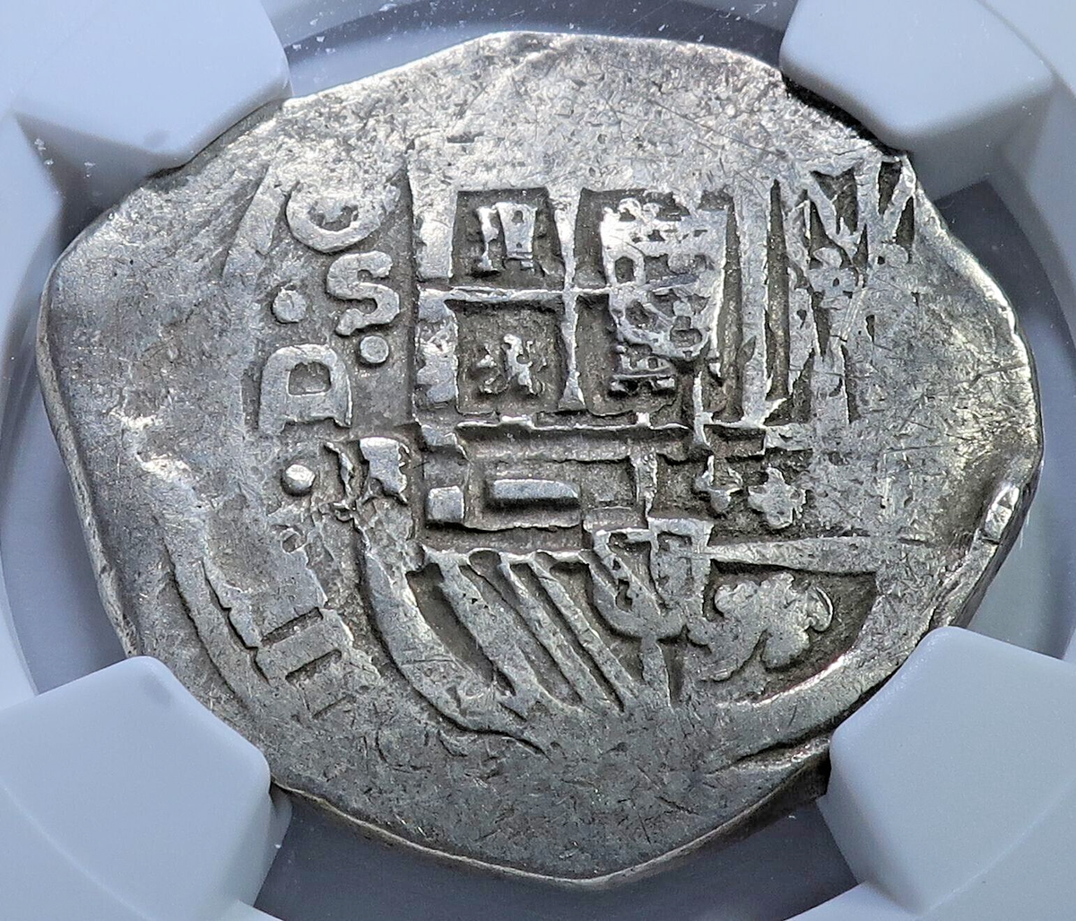 NGC XF 1628 Dated Spanish Silver 4 Reales Genuine Antique 1600's