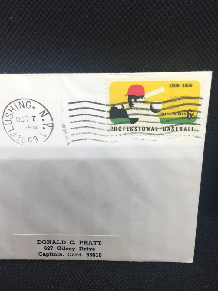 1969 New York Mets First Day Issue Professional Baseball Stamp - Image 3 of 3