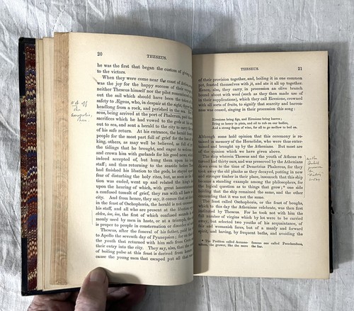 1872 Plutarch's Lives Vol 1 - Clough 1859 Dryden Translation Leather - Imagen 9 de 12
