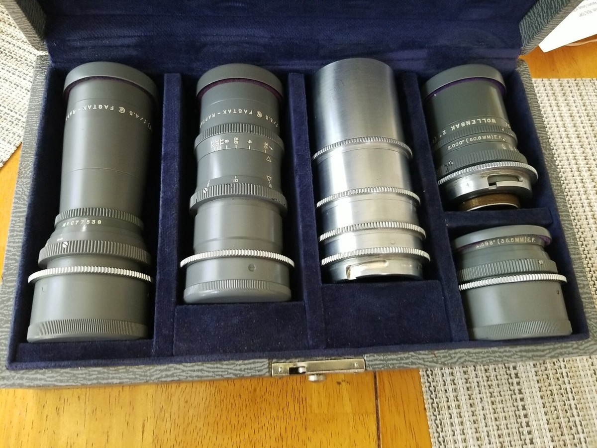 Wollensak Fastax-Raptar Lens Set of 4 In Case Military Gray | eBay