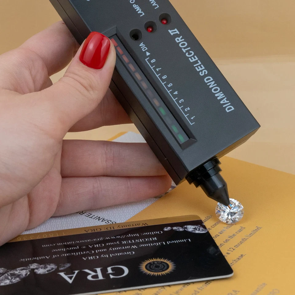 Certified D Color VVS1 Moissanite Solitaire Stud Earrings Screwback 925 Sterling - Image 2 of 4