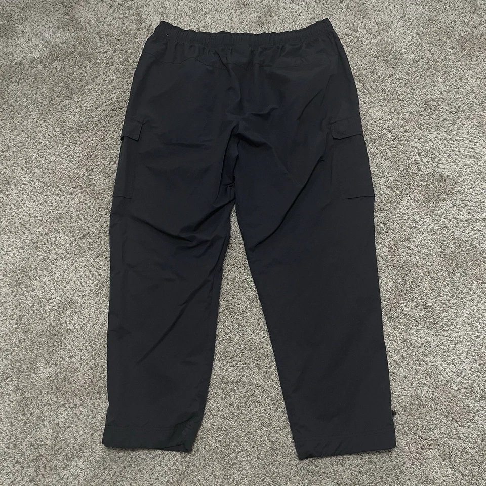 VINTAGE Nike Cargo Pants Men’s XXL Black Cargo Elastic Waist Drawstring Y2K - Image 2 of 4