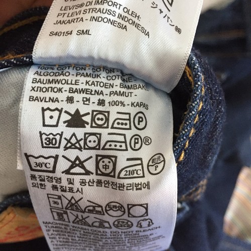 Jeans uomo Levi's 501xx bottoni mosca rigido blu etichetta 36x34 reale è 38x30 - Foto 12 di 12