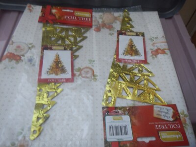 VINTAGE EISVOGEL 2ER SET GOLDFOLIE BAUMBEHANG DEKORATIV NEU IN PACKUNGEN