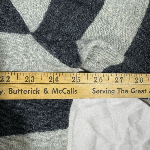 Spyder Sweater Mens Large Crewneck Lambs Wool Striped Gray Green Knit Pullover - Picture 12 of 13