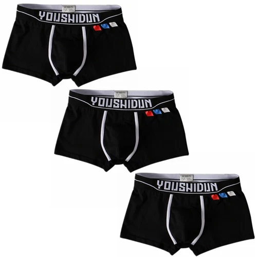 1,3 Pack Men's Cotton Underwear Boxer Shorts Bulge Pouch Printed Underpants - Picture 17 of 29