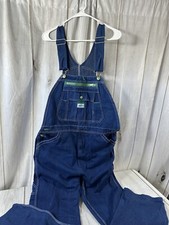 Liberty Bib Overalls Coverall Men's 34 x 30 Pants Blue Denim Workwear Fly Zip
