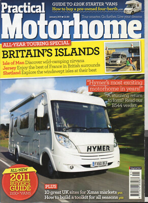 Practical Motorhome January 2011 Hymer B544 Wellhouse Liesure Hyundai Elddis