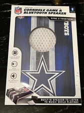 NFL Dallas Cowboys Mini Tabletop Cornhole Game with Build In Bluetooth Speaker