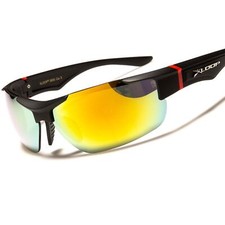 Athletic Sporty Golf Cycling Running Baseball Sunglasses Yellow Mirrored Lens