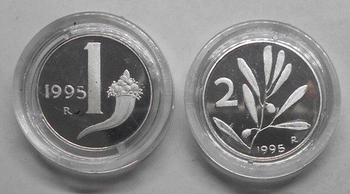 REPUBBLICA ITALIANA 1 + 2 Lire dal 1946 al 2001 FDC (UNC) / PROOF - Foto 116 di 127