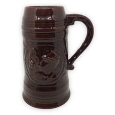 Krug Jagd Steingut Tonkrug Braun Lasiert Jagdmotive Dekor Ton Steinzeug Vintage