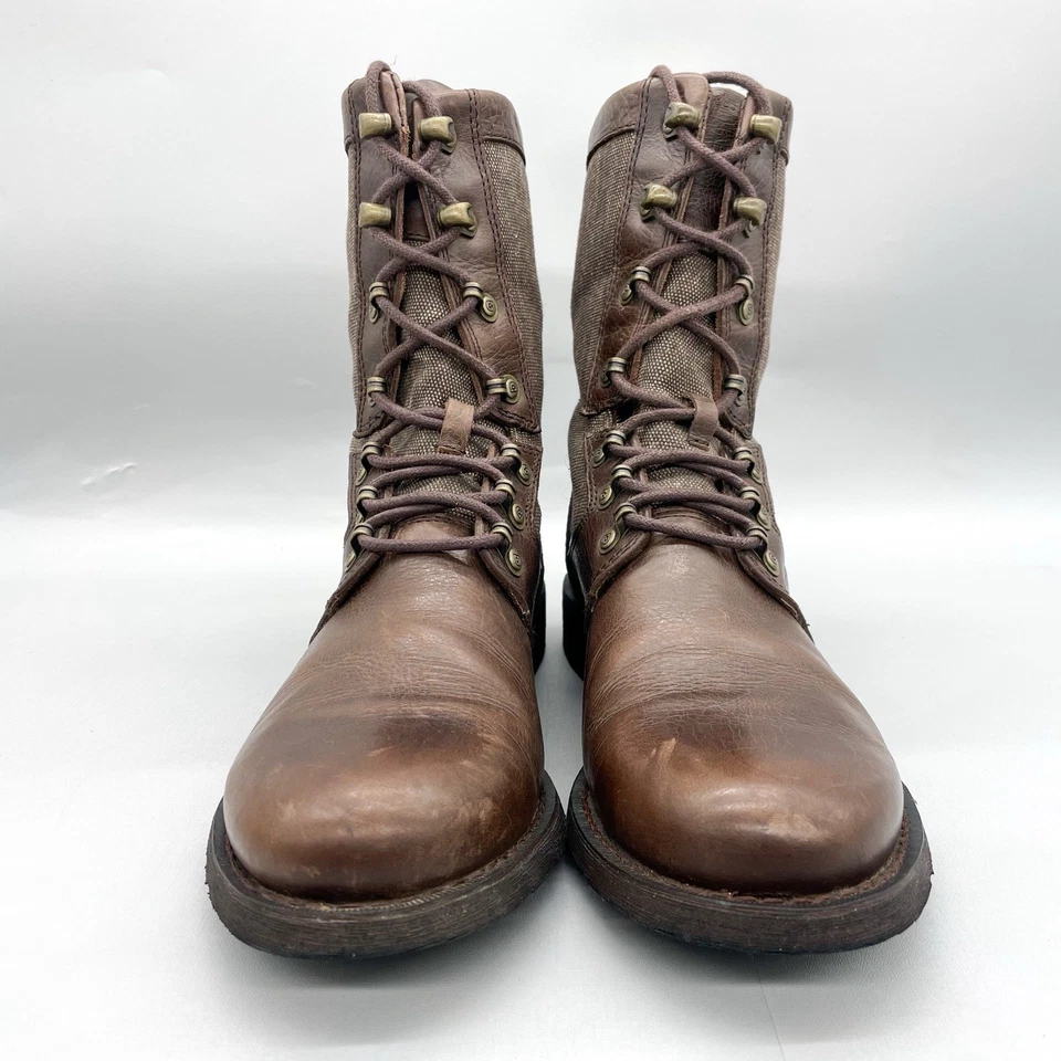 Durango Mujer 8.5M Drifter 8" Botas de Combate Zapatos Café Marrón Cuero Militay Foto 2 de 4