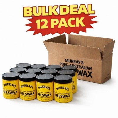 Murray s Beeswax Hair Wax 4 Oz (12 Pack) Bulk Lot 100% Australian Beeswax