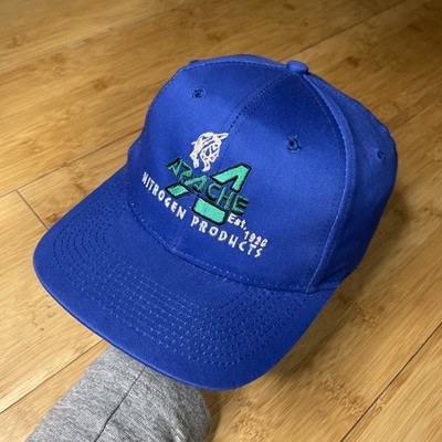 Vintage 90s Apache Nitrogen Products Indian Blue Green Snapback Hat Cap CLEAN