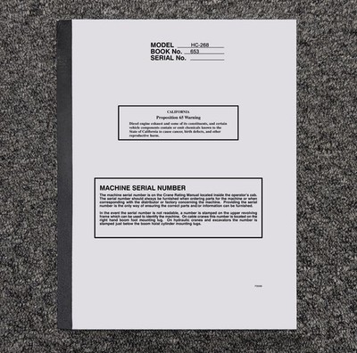 Link-Belt HC268 HC-268 Crane Owner Operator User Guide Manual 653