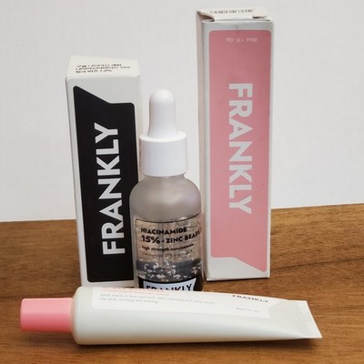 US SELLER Frankly Niacinamide 15% Zinc Beads Serum & Madecassoside Cream Acne 