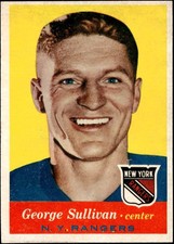 1957-58 Topps Hockey George Sullivan 1957 Topps #56 New York Rangers