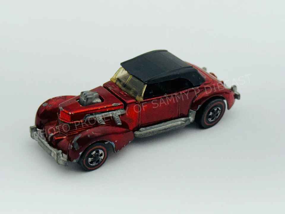 Hot Wheels Redline CLASSIC CORD Red US Black Interior Nice !!! - Image 2 of 4