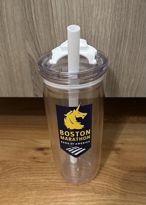 Authentic 2026 Boston Marathon Drinking Cup With Straw Mug Unicorn Logo