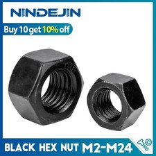 Black Hex Nuts Carbon Steel Metric M2-M27 Hexagon Nuts Assorted Sizes Fasteners