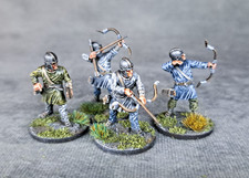 Painted Late Roman Archers #7 - 4 Historical Miniatures - 28mm