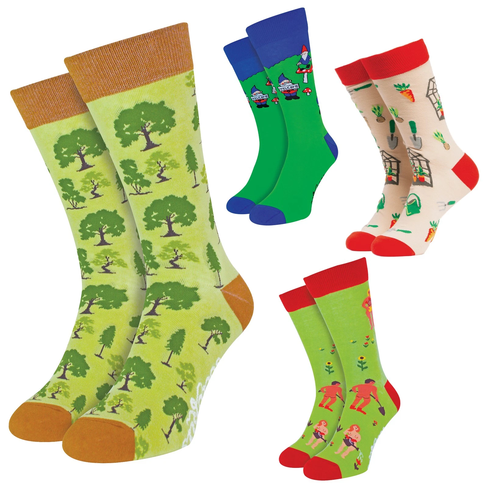Mens Gardening Socks by Soctopus Soft Cotton Patterned Novelty Gift Socks