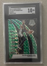 2023 PANINI MOSAIC ELEVATE GREEN PRIZM VICTOR WEMBANYAMA RC SGC 10 GEM 💎 MINT